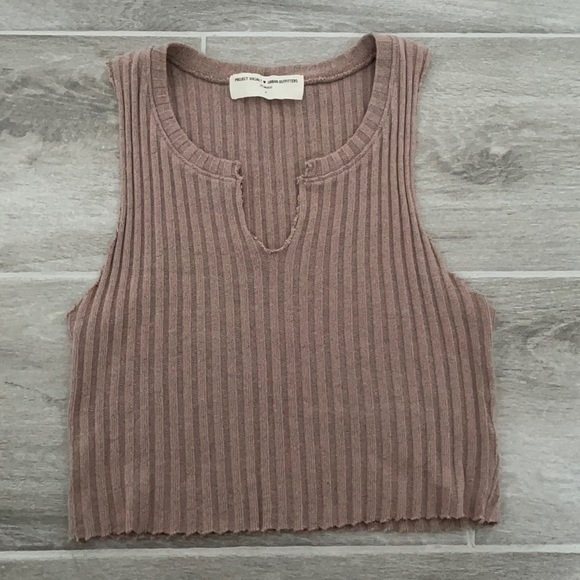 Urban Outfitters Tops - Ribbed Raw Cut Tank Top